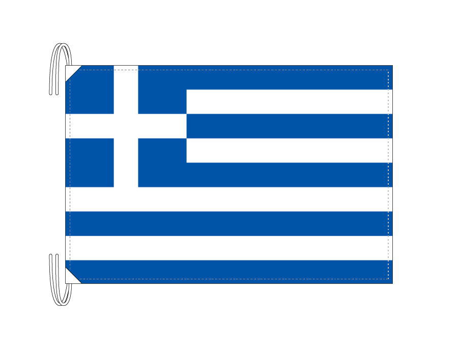 TOSPA ギリシャ 国旗 Lサイズ 50×75cm テトロン製 日本製 世界の国旗シリーズ
