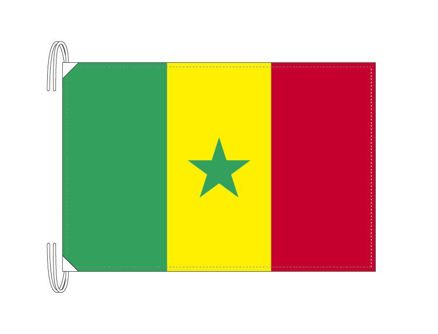 TOSPA セネガル 国旗 Lサイズ 50×75cm テトロン製 日本製 世界の国旗シリーズ