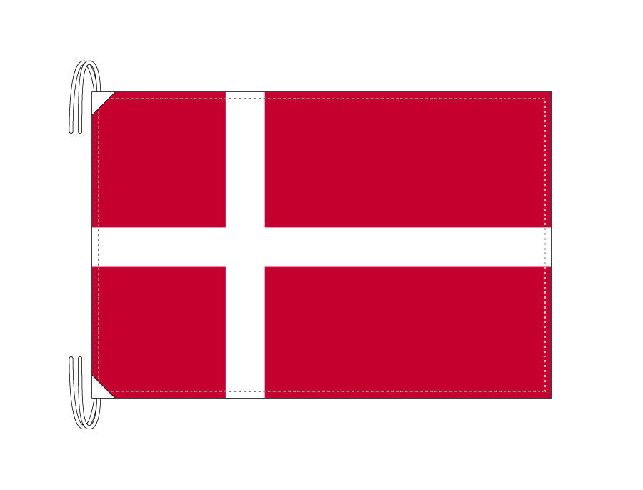TOSPA デンマーク 国旗 Lサイズ 50×75cm テトロン製 日本製 世界の国旗シリーズ
