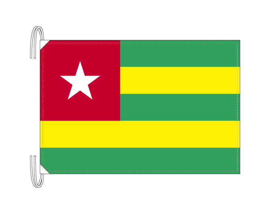 TOSPA トーゴ 国旗 Lサイズ 50×75cm テトロン製 日本製 世界の国旗シリーズ