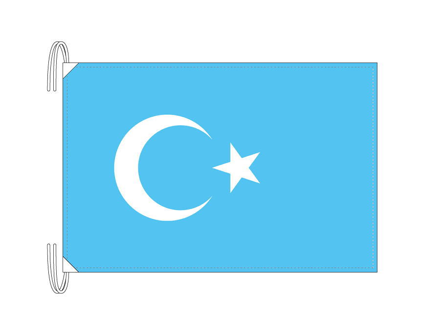 TOSPA 東トルキスタン ウイグル自治区 旗 Lサイズ 50×75cm テトロン製 日本製 世界の国旗シリーズ