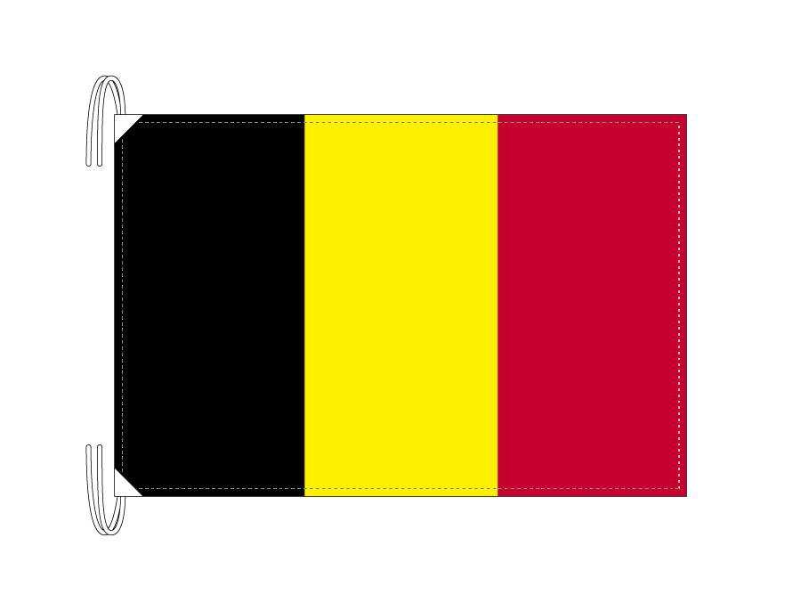 TOSPA ベルギー 国旗 Lサイズ 50×75cm テトロン製 日本製 世界の国旗シリーズ