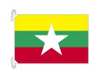 TOSPA ミャンマー 国旗 Lサイズ 50×75cm テトロン製 日本製 世界の国旗シリーズ
