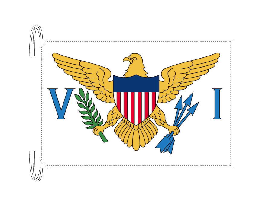 TOSPA アメリカ領ヴァージン諸島 旗 Lサイズ 50×75cm テトロン製 日本製 世界の国旗シリーズ IOC加盟地域