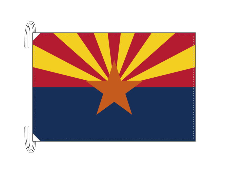 TOSPA アリゾナ州旗[アメリカ合衆国の州旗 50×75cm 高級テトロン製]