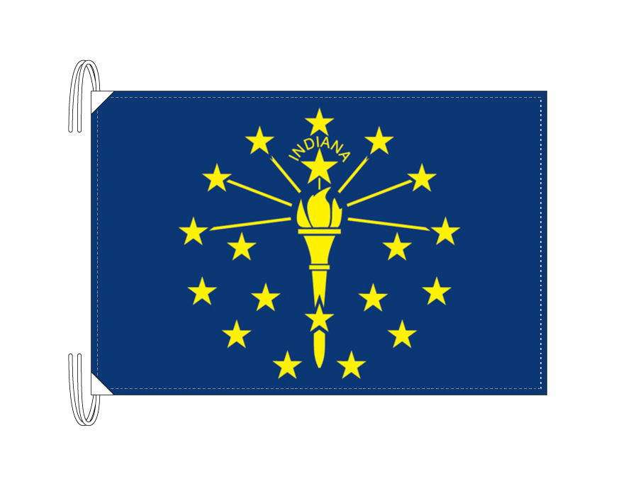 TOSPA インディアナ州旗[アメリカ合衆国の州旗 50×75cm 高級テトロン製]