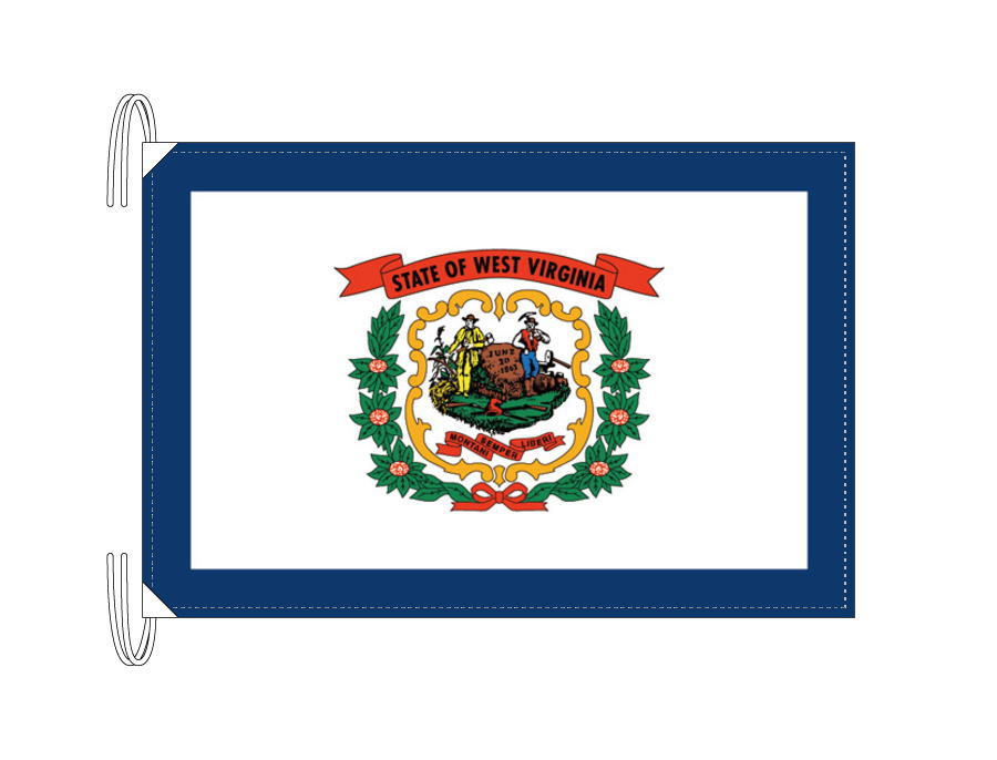 TOSPA ウェストバージニア州旗[アメリカ合衆国の州旗 50×75cm 高級テトロン製]
