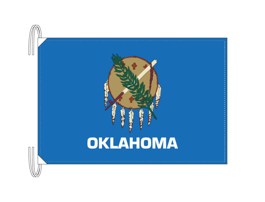 TOSPA オクラホマ州旗[アメリカ合衆国の州旗 50×75cm 高級テトロン製]