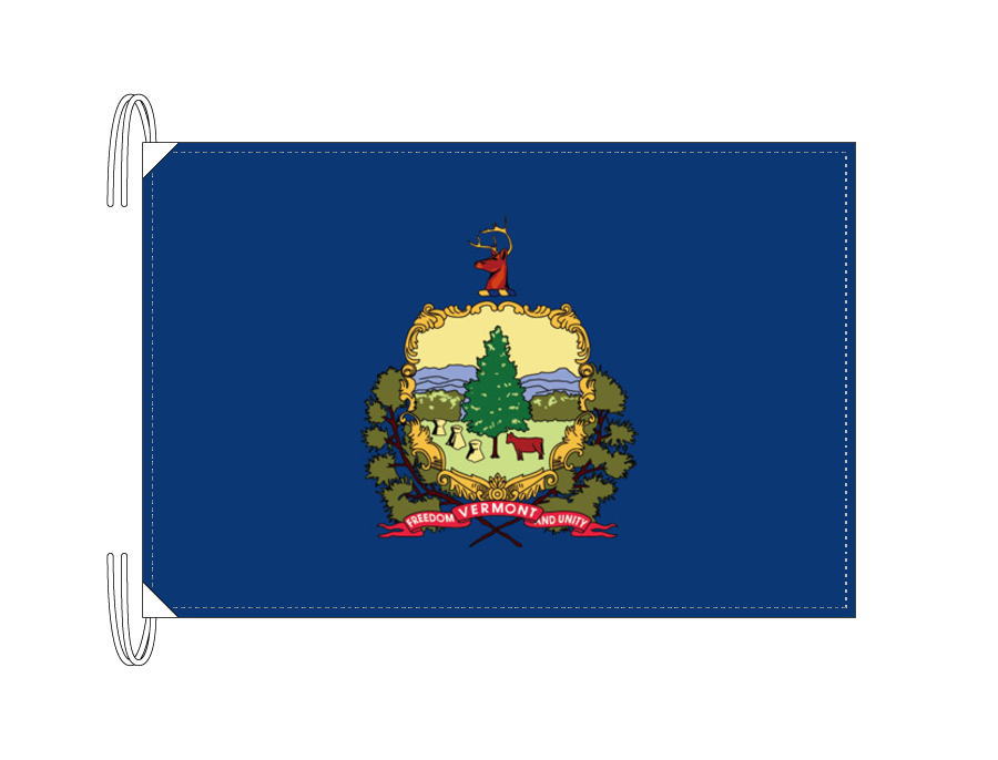 TOSPA バーモント州旗[アメリカ合衆国の州旗 50×75cm 高級テトロン製]