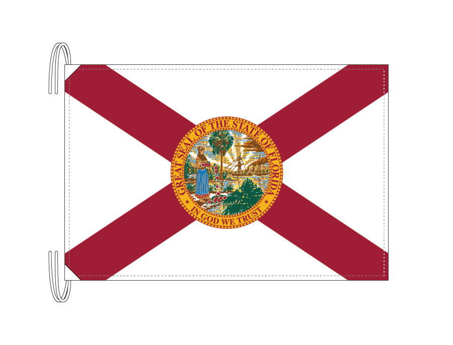 TOSPA フロリダ州旗[アメリカ合衆国の州旗 50×75cm 高級テトロン製]