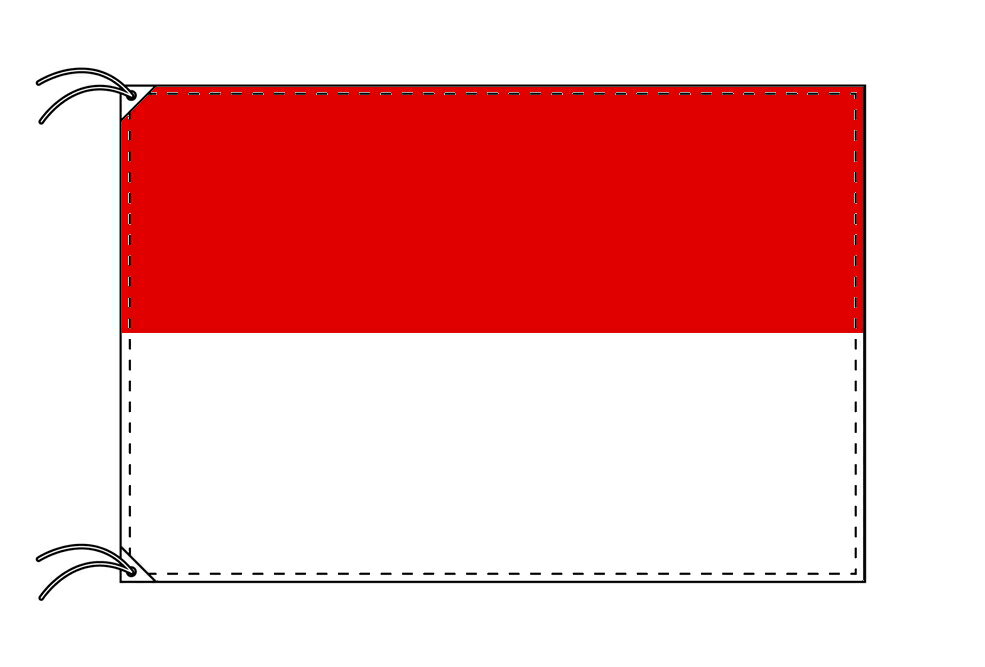 TOSPA ドイツ 州旗 ヘッセン州（90×135cm 高級テトロン 日本製）