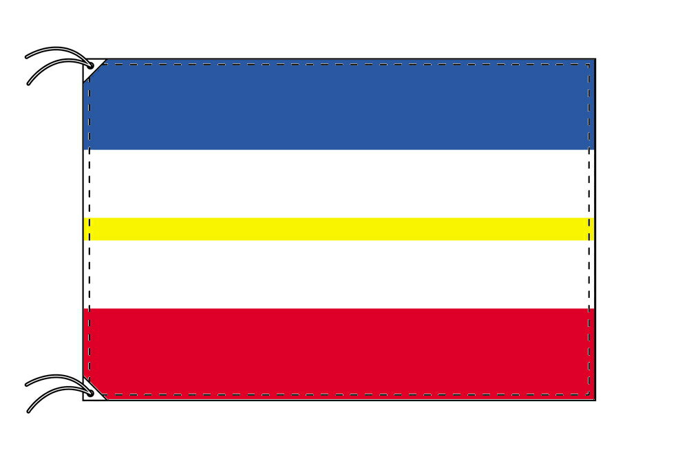 TOSPA ドイツ 州旗 メクレンブルク＝フォアポンメルン州（90×135cm 高級テトロン 日本製）