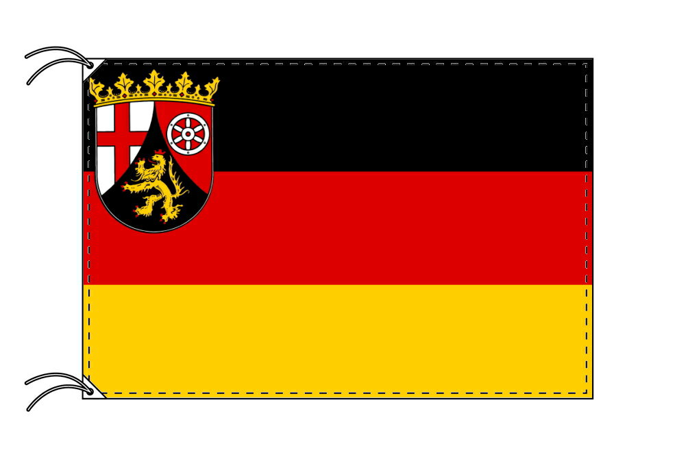 TOSPA ドイツ 州旗 ラインラント＝プファルツ州（90×135cm 高級テトロン 日本製）