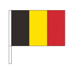 TOSPA ベルギー 国旗 応援手旗SF 旗サイズ20×30cm ポリエステル製 ポール31cmのセット