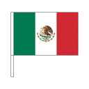 TOSPA メキシコ 国旗 応援手旗SF 旗サイズ20×30cm ポリエステル製 ポール31cmのセット