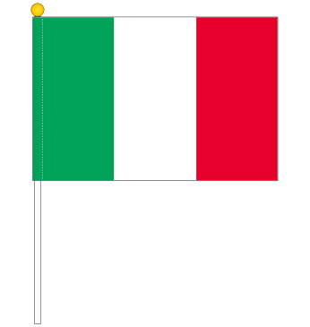 イタリア国旗 ポータブルフラッグ 旗サイズ25×37.5cm テトロン製 日本製 世界の国旗シリーズ