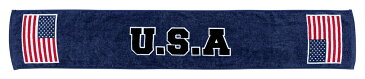 国旗 マフラータオル アメリカ国旗柄 USA 星条旗 米国　応援援タオル（綿100％　19×110cm）