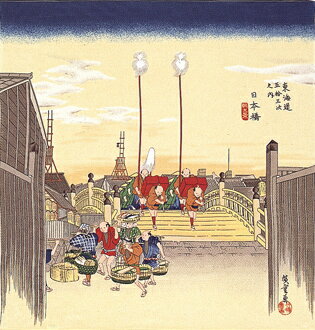 丹後ちりめん友禅風呂敷・日本橋7357