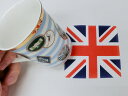 TOSPA 世界の国旗 コースター イギリス国旗 ユニオンジャック柄（素早い吸水 速乾のマイクロファイバー生地）ミニメガネ拭き スマホ タブレット レンズクリーナークロス