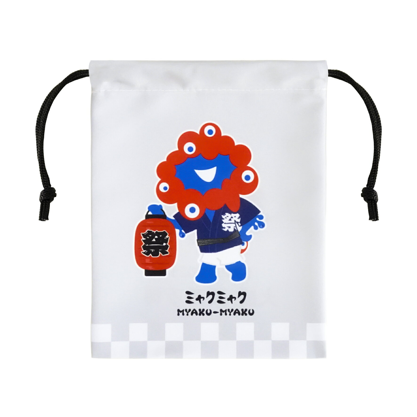 EXP02025 ミャクミャク 巾着 和柄 グレー 2025大阪・関西万博公式ライセンス商品...