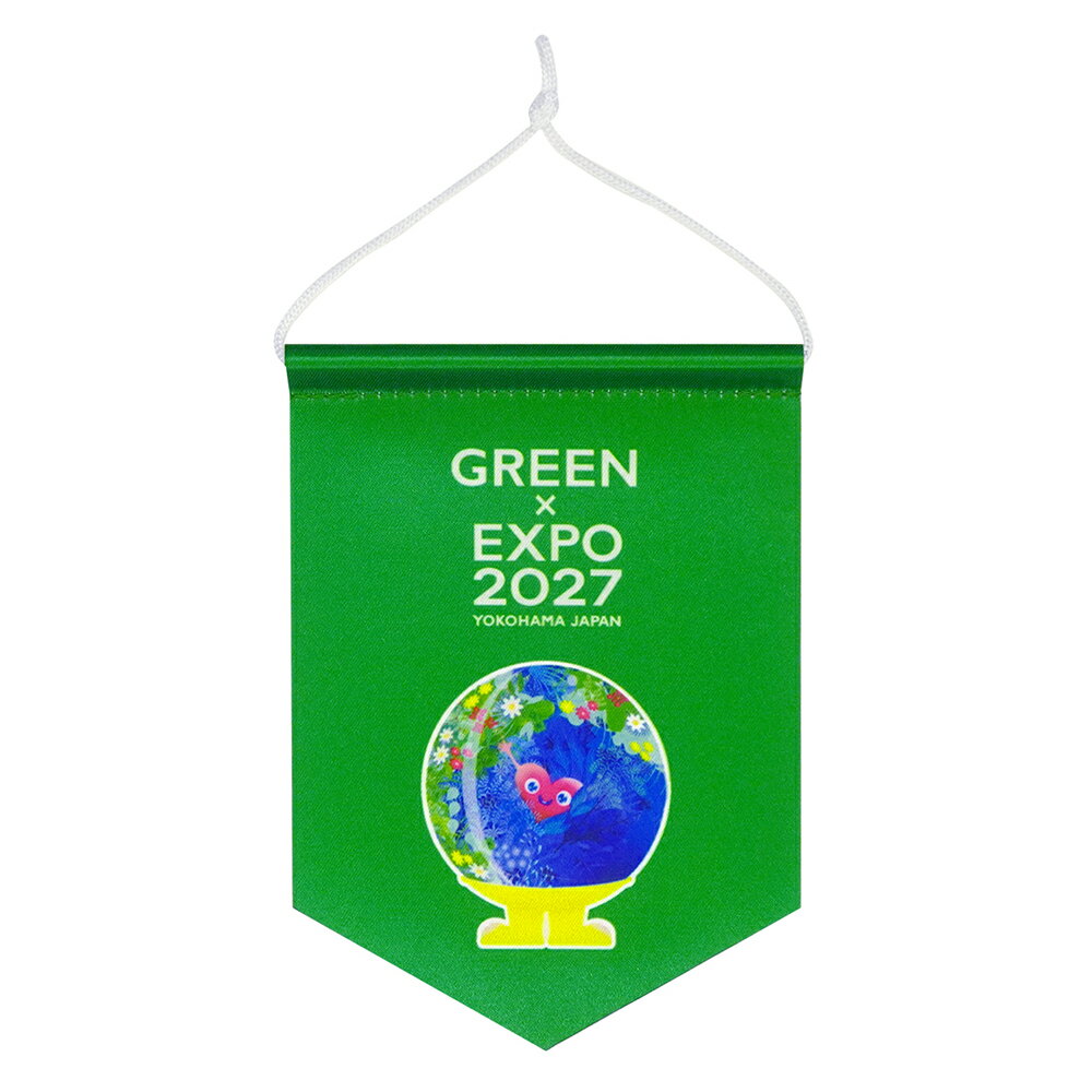 EXPO2027 トゥンクトゥンク ミニバナー グリーン　 2027国際園芸博公式ライセンス商品
