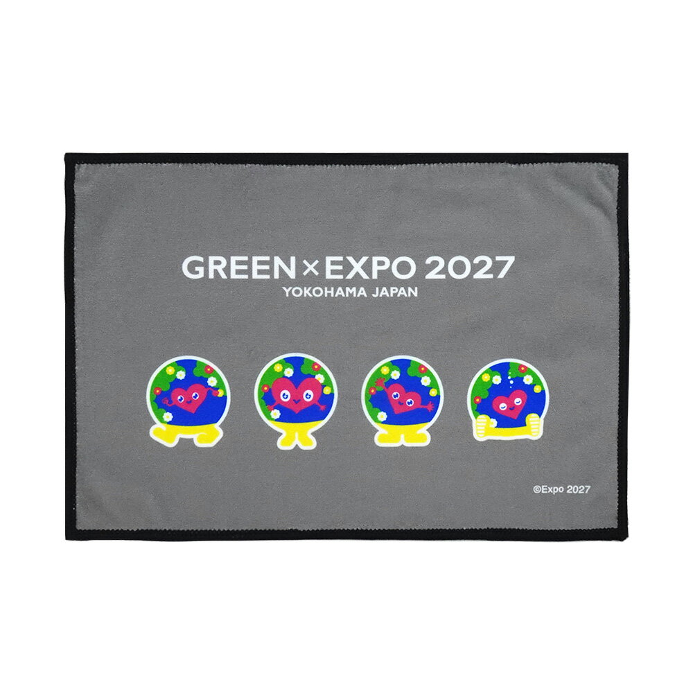 2027年国際園芸博公式ライセンス商品 GREEN×EXPO2027　横浜万博グッズ 可愛いトゥンクトゥンクをあしらいました。 記念フラッグとしてお部屋に飾ってください。 吸水性が良く、肌触りの良い素材です。ハンカチやミニタオルとしてご利用ください。 素材：ポリエステル80％、ナイロン20％ サイズ：約20×30cm ©Expo 2027