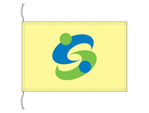 TOSPA 佐賀市旗 佐賀県県庁所在地の市の旗 卓上旗 旗サイズ16×24cm テトロントロマット製 日本製 日本の県庁所在地旗シリーズ