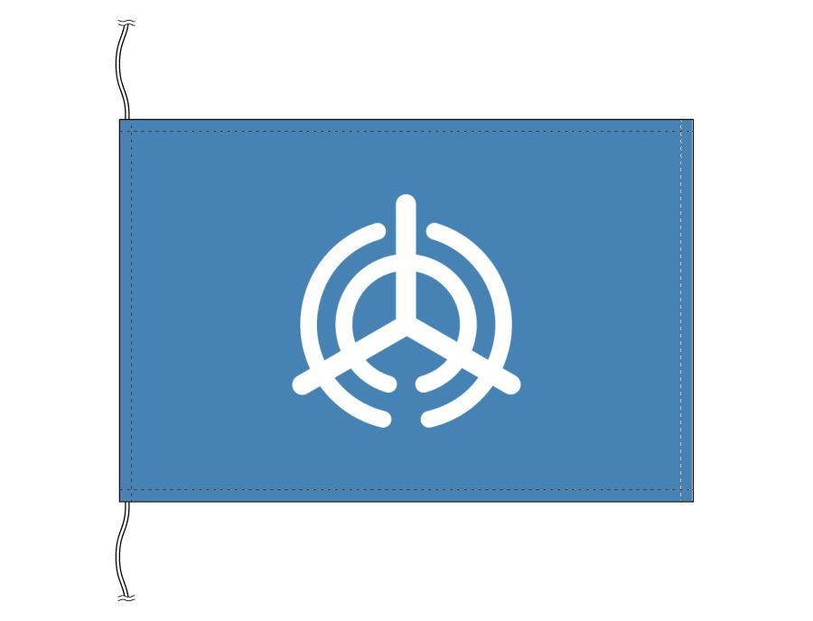TOSPA 大分市旗 大分県県庁所在地の市の旗 卓上旗 旗サイズ16×24cm テトロントロマット製 日本製 日本の県庁所在地旗シリーズ