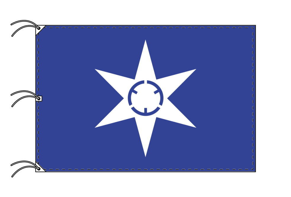 TOSPA 水戸市旗 茨城県県庁所在地の市の旗 140×210cm テトロン製 日本製 日本の県庁所在地旗シリーズ