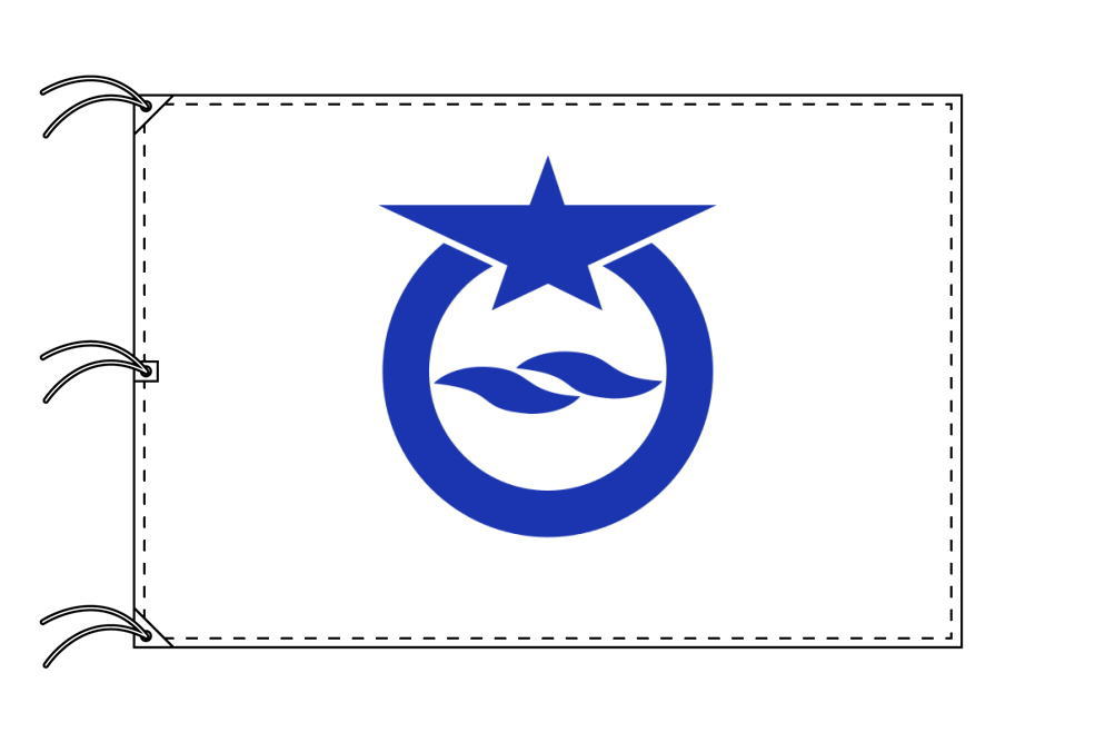 TOSPA 大津市旗 滋賀県県庁所在地の市の旗 140×210cm テトロン製 日本製 日本の県庁所在地旗シリーズ