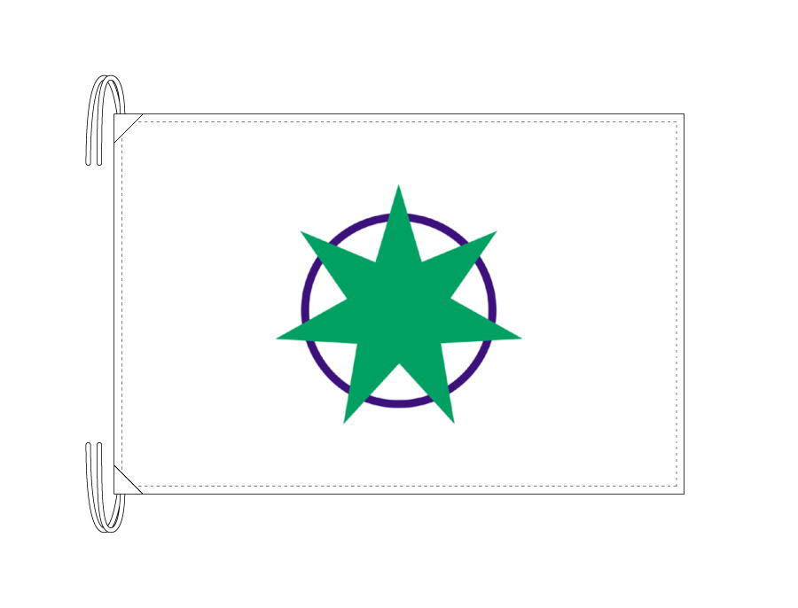 TOSPA 青森市旗 青森県県庁所在地の市の旗 Lサイズ 50×75cm テトロン製 日本製 日本の県庁所在地旗シリーズ