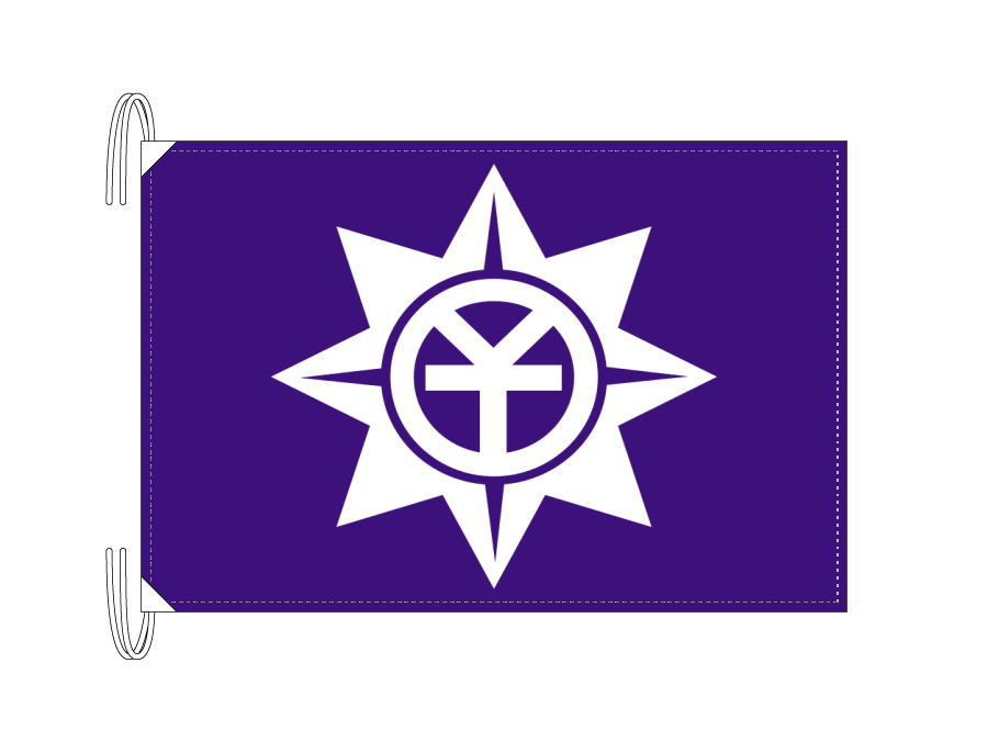 TOSPA 岡山市旗 岡山県県庁所在地の市の旗 Lサイズ 50×75cm テトロン製 日本製 日本の県庁所在地旗シリーズ