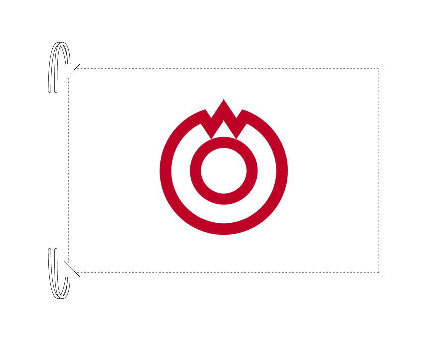 TOSPA 山口市旗 山口県県庁所在地の市の旗 Lサイズ 50×75cm テトロン製 日本製 日本の県庁所在地旗シリーズ