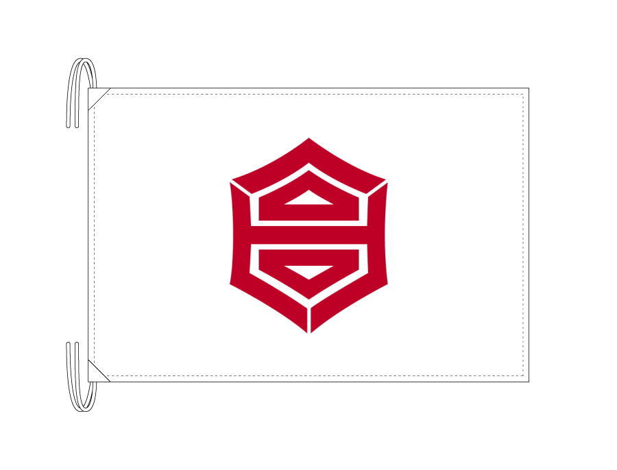 TOSPA 高知市旗 高知県県庁所在地の市の旗 Lサイズ 50×75cm テトロン製 日本製 日本の県庁所在地旗シリーズ