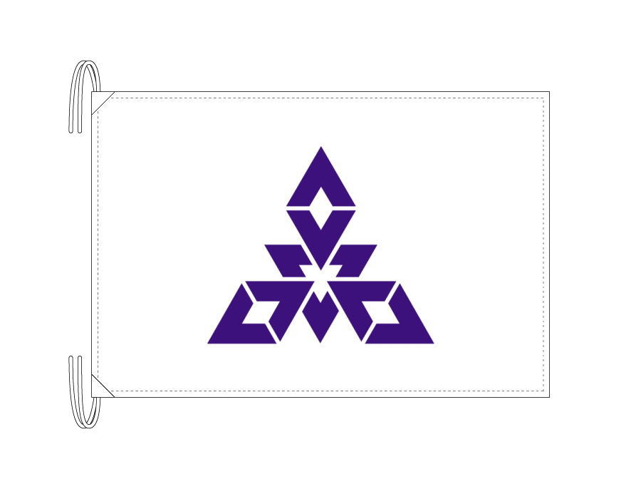 TOSPA 福岡市旗 福岡県県庁所在地の市の旗 Lサイズ 50×75cm テトロン製 日本製 日本の県庁所在地旗シリーズ