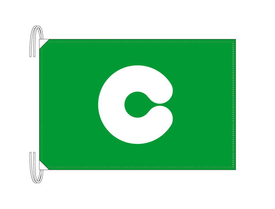 TOSPA 熊本市旗 熊本県県庁所在地の市の旗 Lサイズ 50×75cm テトロン製 日本製 日本の県庁所在地旗シリーズ