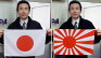 日本国旗と海軍旗[旭日旗]の2枚セット[テトロン・34×50ｃｍ]あす楽対応