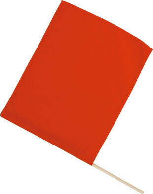 無地色旗 小旗 赤(1276） 運動会向け 30×41cm 棒付き 素材ポリエステル