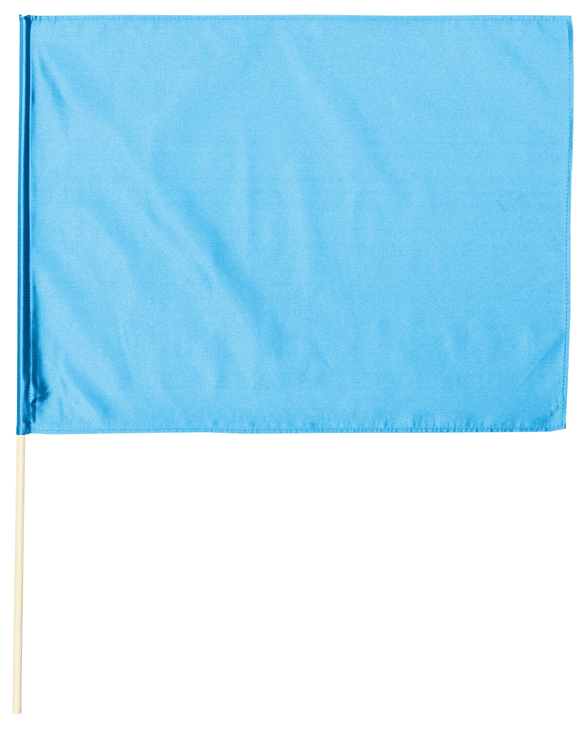 無地色旗 サテン特大旗 メタリックブルー(14421) 運動会向け 60×80cm 棒付き 素材ポリエステルサテン