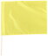 無地色旗 サテン中旗 ゴールド(14829) 運動会向け 36×50cm 棒付き 素材ポリエステルサテン