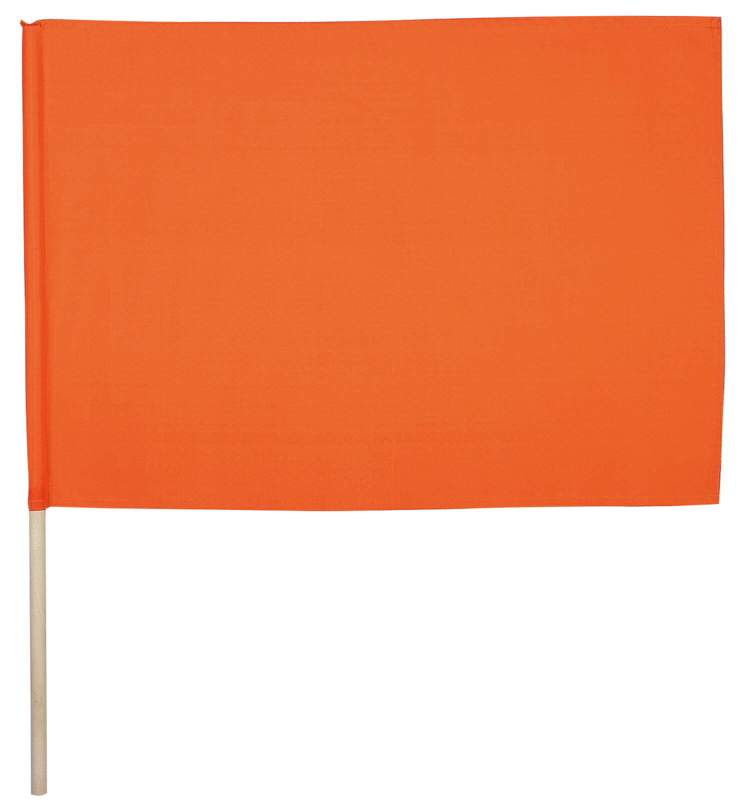 無地色旗 中旗 オレンジ(15026） 運動会向け 36×50cm 棒付き 素材ポリエステル
