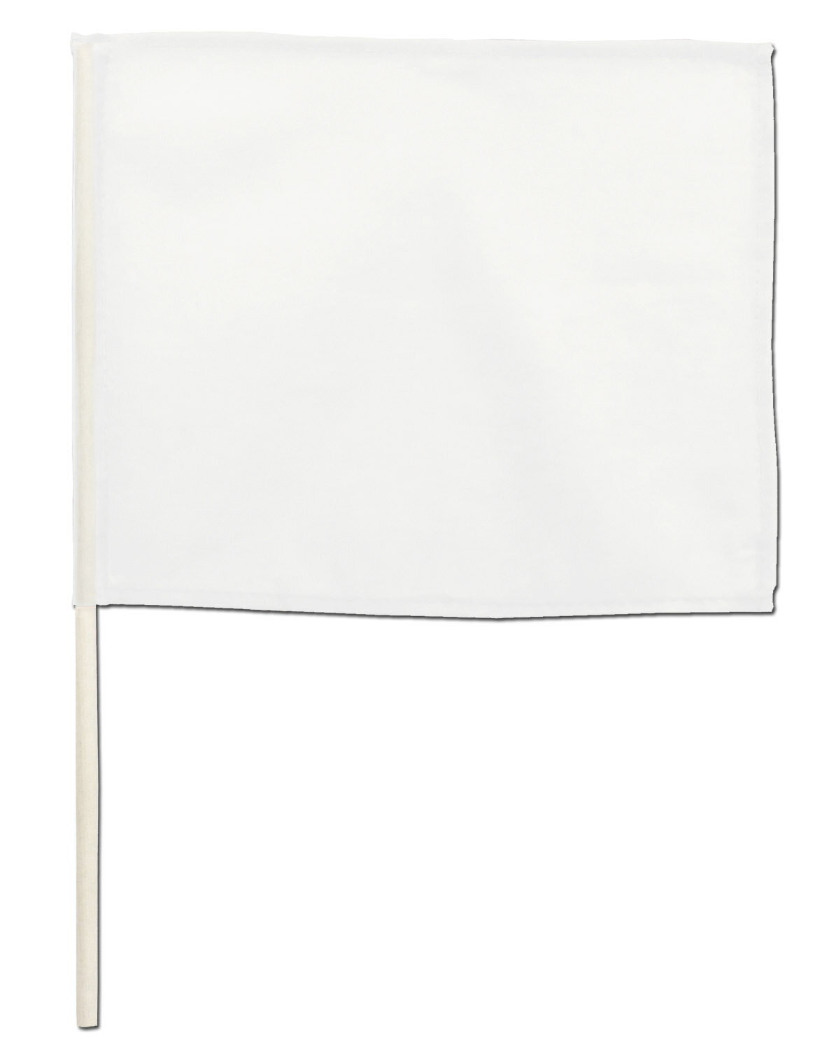 無地色旗 カラフルミニフラッグ 白(4196） 20.5×25cm 棒付き ポリエステル製 運動会