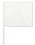 無地色旗 カラフルミニフラッグ 白(4196） 20.5×25cm 棒付き ポリエステル製 運動会