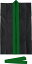 小学校高学年・中学生向け ロングハッピ不織布 黒（緑襟）S（ハチマキ付）(3263) 57×90cm 軽量 撥水性　不織布製