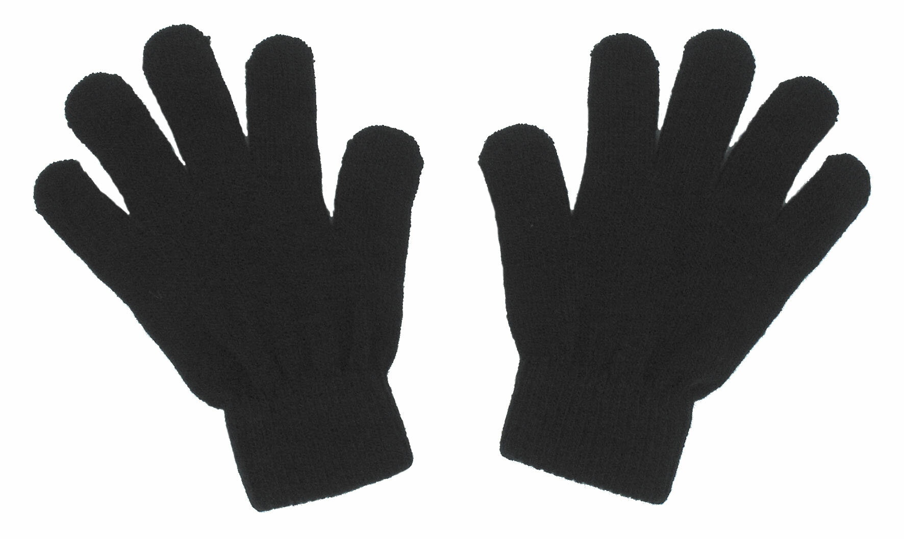 低学年用カラーのびのび手袋 黒(1206) 2個組 13×15.5cm（伸びてない状態）素材 アクリル ナイロン