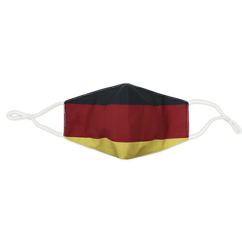 TOSPA 洗える国旗柄マスク ドイツ ポリエステル100% 耳が痛くなりにくい耳ゴム紐 アジャスター付き