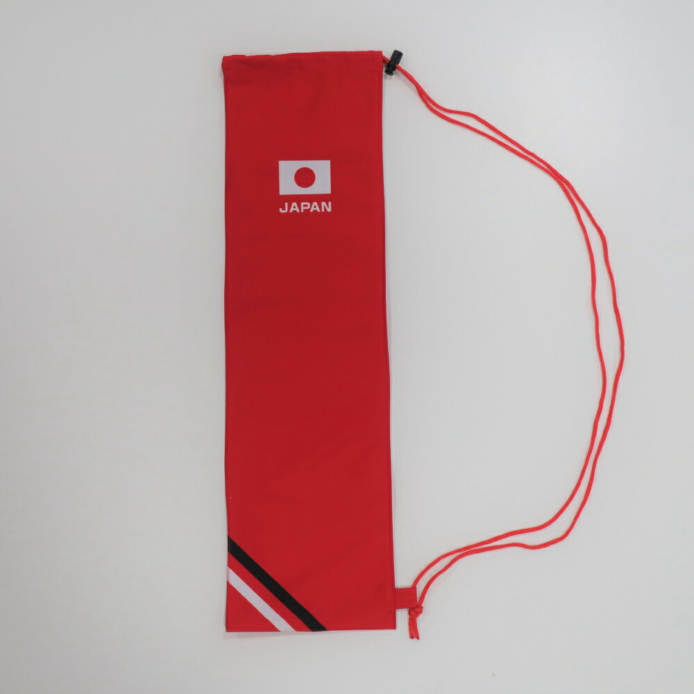 TOSPA フラッグ用ポーチ 赤JAPAN 15×55cm ポリエステル製 別売り3本組立式ポール+国旗収納用