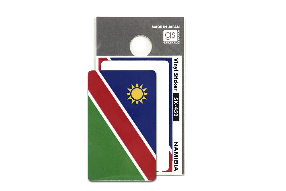 TOSPA ビニールステッカー ナミビア国旗柄グロスラミネート加工 W45×H28mm ラグビー強豪国