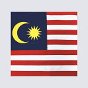 【在庫限定】TOSPA バンダナ お弁当チーフ マレーシア国旗柄(51×51cm 綿100%)