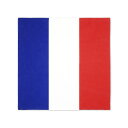 TOSPA バンダナ フランス 国旗柄 綿100% 52×52cm 日本製 お弁当チーフ ハンカチ